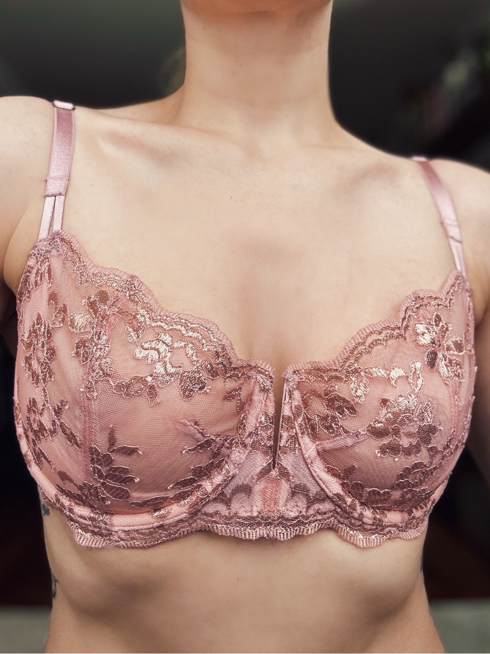 Victoria's Secret Unlined Demi Metallic Bra 36C